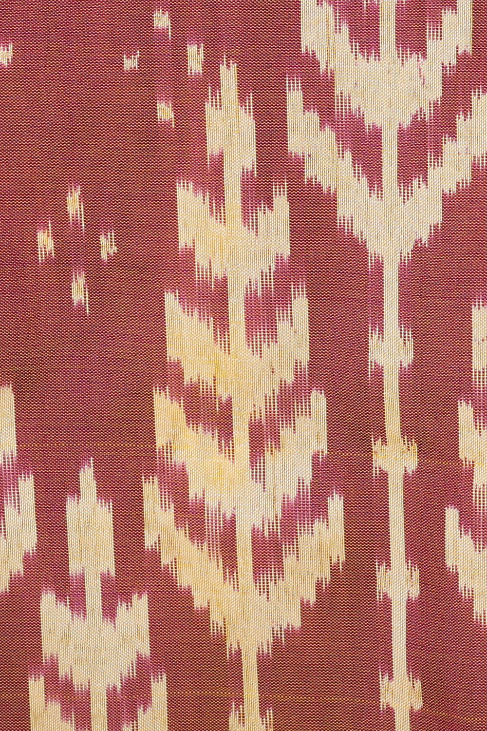 Image of Ikat Silk Light Brown Saree